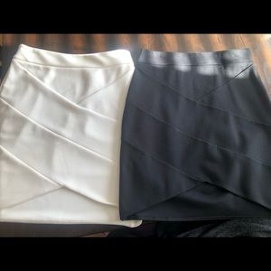 Express High Waisted Skirts, Size 4, Black and White